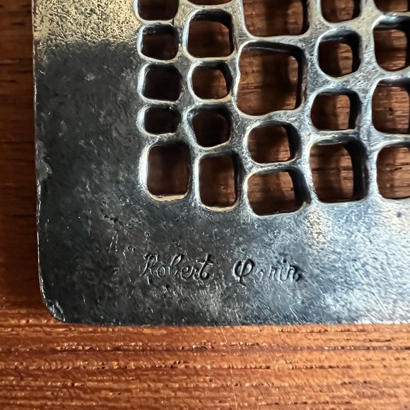 Rare Robert Larin Necklace Brutalist Modernist Art Canadian Textured Pewter 60's - Picture 9 of 11